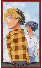 중고 キャラカード 進藤ヒカル＆塔矢アキラ 花札風カード 「ヒカルの碁 原画展」 입장자 특템