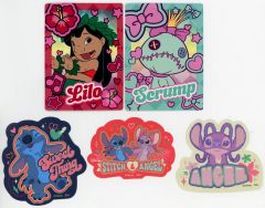 중고 グッズセット リロ&スクランプ カード&ステッカーセット 「Happy 쿠지 Stitch Colorful Kawaii」 J賞