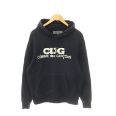 シーディージーコムデギャルソン CDG COMME des GARÇONS AD2015 ロゴ パーカー スウェット プルオーバー M 紺 ネイビー 白 ホワイト IO-T001 /CX ■OS