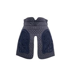 未使用品 2025SS Mame Kurogouchi Cording Embroidery Quilted Wrapped Skirt コード刺繍 ネイビー F MM25SS-AC012
