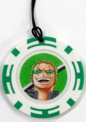 중고 ストラップ キャラクター ロロノア・ゾロ 尾田栄一郎描き下ろしカジノチップ ストラップ付 「 원피스 FILM GOLD」 第三弾 前売りプレゼント