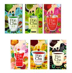PonCha ポンチャ 飲み比べ 6種アソートセット フリーズドライ茶 キューブタイプ 各10粒入×6袋 抹茶 緑茶 ルイボス はちみつ紅茶 ミックスフルーツティー コーヒー 菱和園