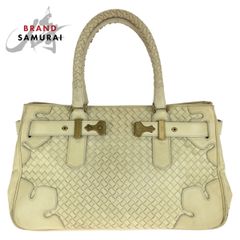 BOTTEGAVENETA ボッテガヴェネタ ヴィンテージ イントレチャート ライトベージュ ゴールド金具 レザー 161276 トートバッグ 1-0294071【中古】