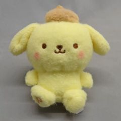 중고 봉제인형 마스코트, 봉제인형 배지 폼폼푸린 ミルキーボア マスコット～ 시나모롤 ・ポチャッコ・ハンギョドン・ 폼폼푸린 ～ 「 산리오 キャラクターズ」