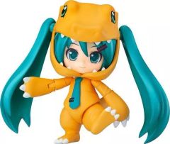 【中古】フィギュア ねんどろいど 初音ミク きぐるみアグモンVer. 「キャラクター・ボーカル・シリーズ 01 初音ミク×デジモンアドベンチャー」