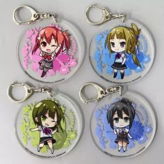 중고 キーホルダー 単品 集合 オリジナルアクリルキーホルダーセット 4種 「PS4/Switchソフト 結城友奈は勇者である 花結いのきらめき 上巻 ファミ通DXパック 3Dクリスタルセット」 同梱特典