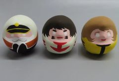 【中古】雑貨 沖田十三&古代進&森雪 白河だるまセット(3点セット) 「宇宙戦艦ヤマト 全記録展」