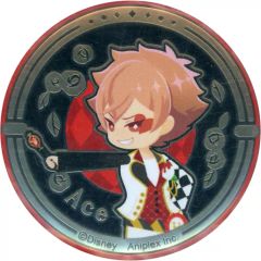 중고 バッジ・ピンズ エース・トラッポラ 「ディズニー ツイステッドワンダーランド レリーフメタル缶バッジコレクション 寮服ver. 」