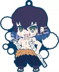 중고 雑貨 嘴平伊之助 素顔 「鬼滅の刃 デコっ!と ラバーストラップ 第3弾」