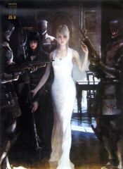 중고 ポスター アニメ B2ポスター ルナフレーナ・ノックス・フルーレ 「ファイナルファンタジーXV×SQUARE ENIX CAFE 第1弾」