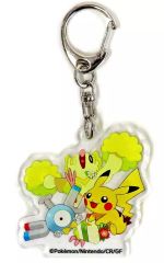중고 열쇠 고리 피카츄 ＆オドリドリ ぱちぱち ＆コイル アクリルキーホルダー 「ポケットモンスター 포켓몬 センターオンライン はじける!8周年感謝祭」 購入特典