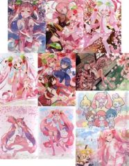 중고 ポスター 全10種セット A3描き下ろしポスター 桜ミク 「タイトー 쿠지 本舗 桜ミク 쿠지 」 D賞