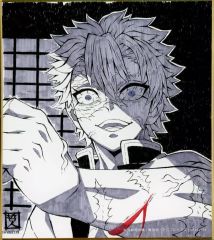 【中古】紙製品 不死川実弥(佐藤哲人イラスト) 「アニメ 鬼滅の刃 柱稽古ダイニング・柱ダイニング 新規ランダム複製ミニ色紙B WEB SHOPくじ」