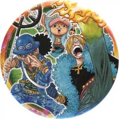 중고 バッジ・ピンズ サンジ＆ウソップ＆チョッパー 「 원피스 コレクション缶バッジBIG 最強トリオVer.」