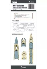 【中古】プラモデル 1/700 イギリス海軍 軽巡洋艦 ガラティア 木製甲板 フライホークモデル FH1158用 ディティールアップパーツ [FLYFH710061]