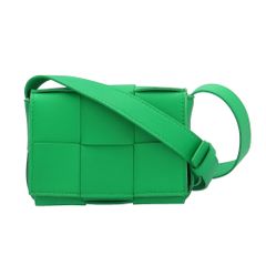 ボッテガヴェネタ キャンディーカセット イントレチャート ショルダーバッグ レザー グリーン レディース BOTTEGAVENETA 中古 ボッテガヴェネタ