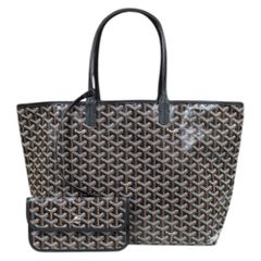 ゴヤール サンルイPM トートバッグ PVCコーティングキャンバス ブラック レディース GOYARD 中古 ゴヤール