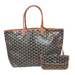 ゴヤール サンルイPM トートバッグ PVCコーティングキャンバス ブラウン レディース GOYARD 中古 ゴヤール