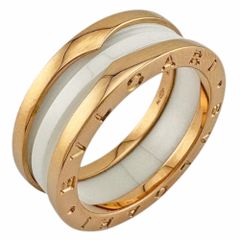 ブルガリ B-zero.1 ビー・ゼロワン 2バンド リング 指輪 17.5号 18金 K18ピンクゴールド レディース BVLGARI 中古 ブルガリ