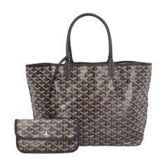 ゴヤール サンルイPM トートバッグ PVCコーティングキャンバス ブラック ユニセックス GOYARD 中古 ゴヤール