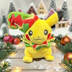 포켓몬 センター限定 피카츄 ぬいぐるみ マスコット クリスマス Pokémon Christmas Toy Factory 2022年 キャラクターグッズ キーホルダー Y8-1020