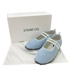 186001 STANDOIL ストラップ メリージェーン スニーカー 24.5cm ブルーコンビ