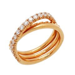 【6jkb0340】カルティエ リング エタンセルドゥ セミパヴェ K18PG ピンクゴールド ダイヤモンド ＃57【中古】メンズ レディース ユニセックス