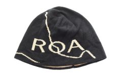 ロア ROA イタリア製 Cotton Knit Logo Beanie ニット ビーニー ロゴ 帽子 メンズ帽子 ニット帽 ブラック 103H-159