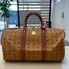 MCM ブラウン レザーボストンバッグ大容量　ヴィセトス