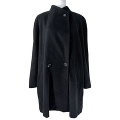 00s roga 2way アンゴラコート スタンドカラーコート 黒 レディース ヴィンテージ レナウンルック