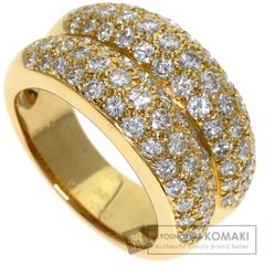 CARTIER カルティエ ダブルミミ ダイヤモンド #52 リング・指輪 K18YG レディース [中古]