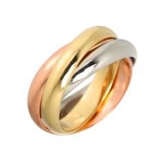 カルティエ Cartier トリニティ ミディアム MM #51 リング K18 YG WG PG 3連 スリーゴールド 3カラー 750 指輪 Trinity Ring 90335662