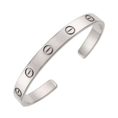 カルティエ Cartier ラブ ブレス #16 オープン K18 WG ホワイトゴールド 750 ブレスレット バングル Love Bracelet【証明書付き】 90337008