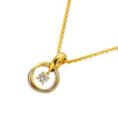 カルティエ Cartier トリニティ ダイヤ ネックレス 42cm K18 YG WG PG 750 スリーゴールド Trinity Necklace 90338818