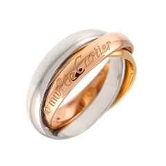 カルティエ Cartier トリニティ MM #50 リング K18 YG WG PG 3連 スリーゴールド スリーカラー 750 指輪 Trinity Ring 90342473