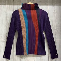 PLEATS PLEASE ISSEY MIYAKE イッセイミヤケ PP93-JK636 長袖 カットソー シャツ タートルネック マルチカラー size3