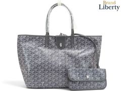 【新品】ゴヤール GOYARD サンルイPM ショルダーバッグ トートバッグ GRIS グレー PVC レザー AMALOUIS PM51