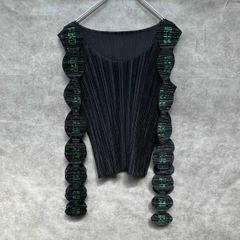 PLEATS PLEASE ISSEY MIYAKE／プリーツプリーズイッセイミヤケ PP73-JK201 ノースリーブカットソー プリーツ ブラック サイズ4