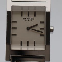 【中古】エルメス タンデム TA1.710 メンズ クォーツ HERMES シルバー文字盤 腕時計