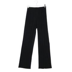 PLEATS PLEASE プリーツプリーズ ISSEY MIYAKE パンツ プレーン 無地 ベーシック ボトムス ストレッチ ルーズ ブラック 1【S】 レディース 【中古】