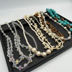 ★ 레트로 上品★ネックレス 묶음 판매 ビジュー パール シェルビーズ