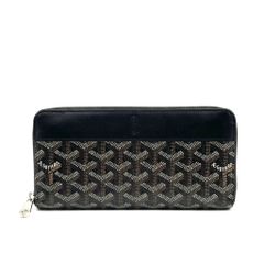 GOYARD ゴヤール マティニョン マティニョンGM ゴヤールディン ヘリンボーン 長財布 ロングウォレット ラウンドファスナー メンズ財布 ブラック 黒