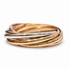 Cartier カルティエ 750(YG) 7連トリニティ リング