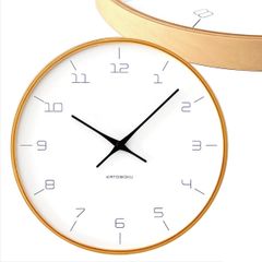 KATOMOKU plywood clock 7 ナチュラル 壁掛け時計 スイープムーブメント km-71NA φ304mm (クオーツ時計) 国内発送