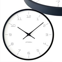 KATOMOKU plywood wall clock 7 ブラック 壁掛け時計 スイープムーブメント km-71BK φ304mm (クオーツ時計) 国内発送