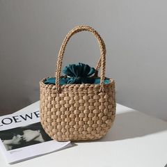 かご バッグ レディース ショルダー巾着バッグ 小さめ 可愛い 編みバッグ かごバッグ トートバッグ  レディース ショルダー トート