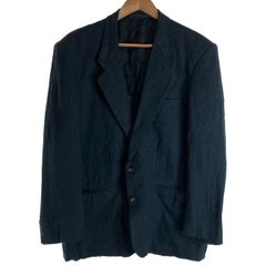중고 COMME des GARCONS テーラードジャケット リネンジャケット シングルボタン 無地 日本製 ドメスティック 古着 1156
