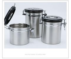密封容器 コーヒー 保存容器 遮光保存 酸化防止 ステンレス製 茶筒 日付表示ダイヤル 防湿保存缶 コーヒー密閉容器