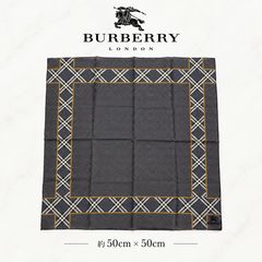 🤍BURBERRY 버버리 스카프 약 50cm 체크 무늬 그레이 블랙