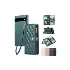 Rosbtib 用の Google Pixel6 Pro ケース 手帳型 グーグル ピクセル6プロ ケース 財布型 カバー ピクセル6pro 手帳型ケース ファスナー型 小銭入れ 携帯カバー カード収納 Google Pixel6Pro スマホケース 刺繍 0